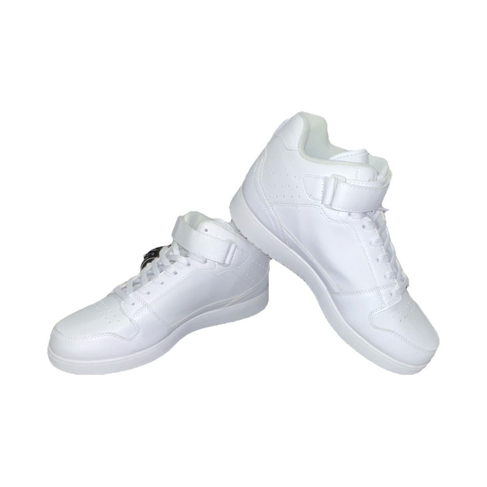 9N21/Starter White Mid Top Men's Athletic Sneakers Hook & Loop 410002W931